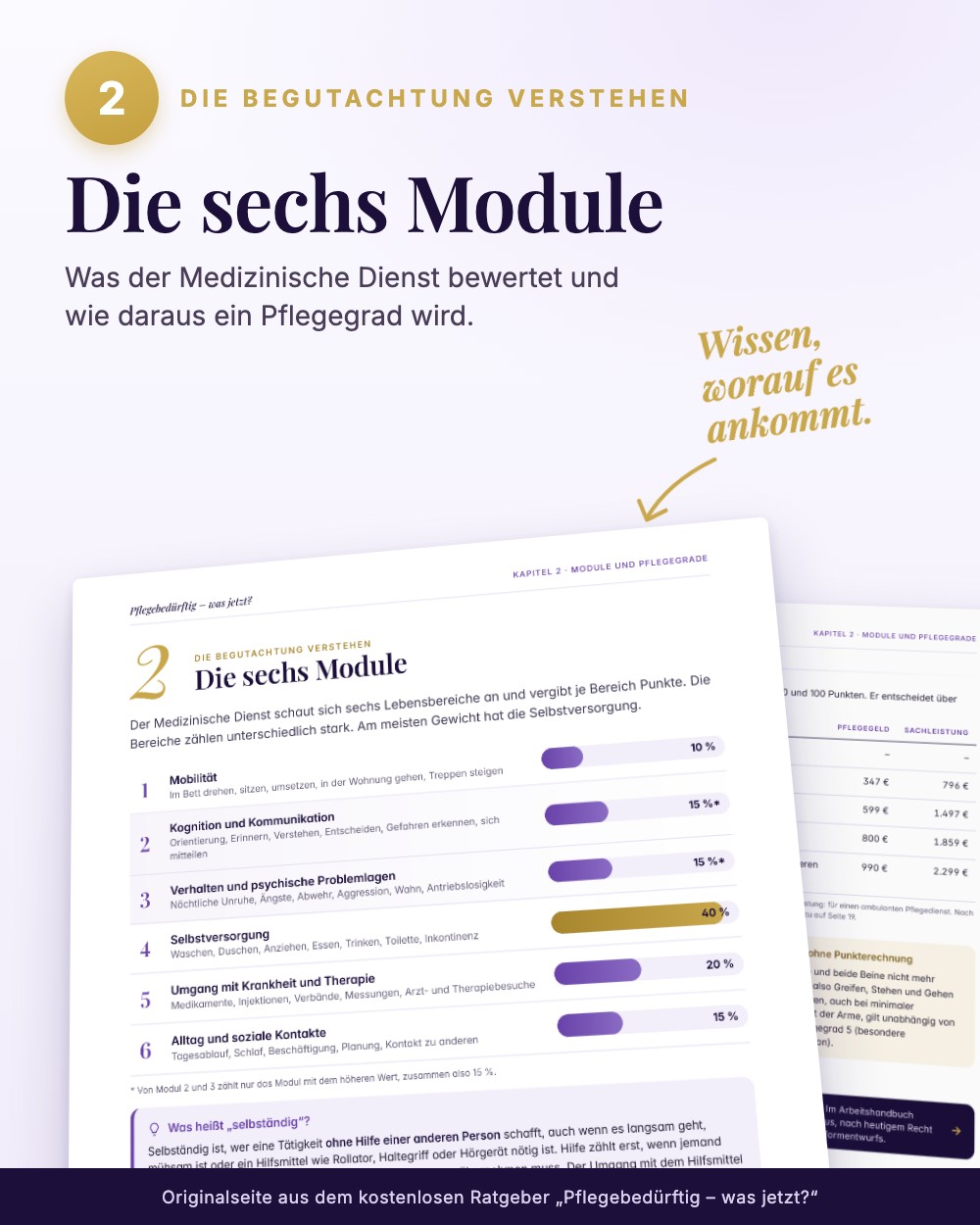 Pflegebedürftig – was jetzt? · Einblick 3