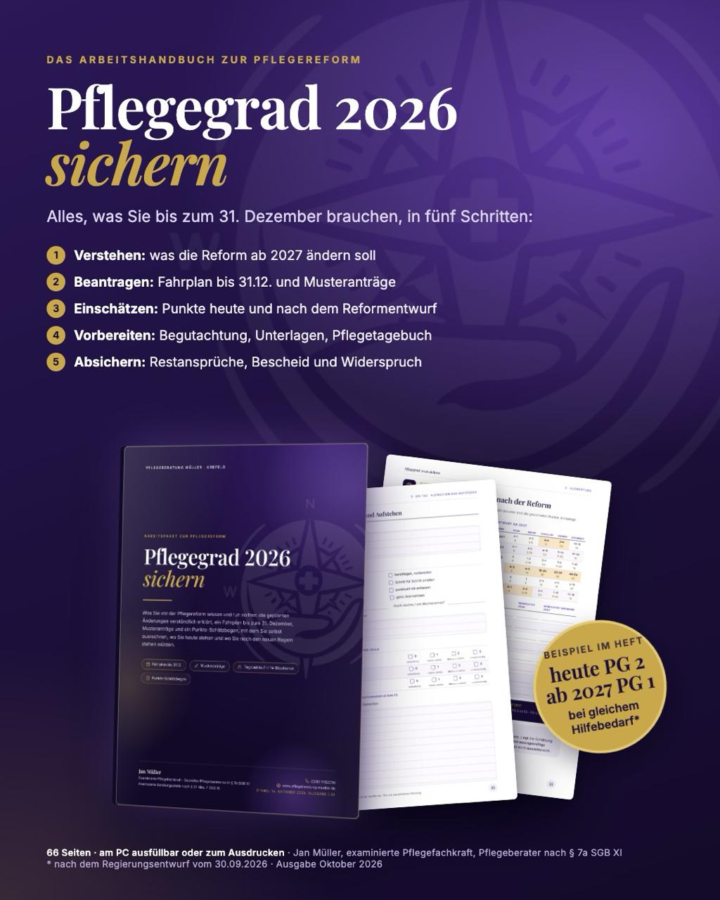 Pflegegrad 2026 sichern – das Arbeitshandbuch zur Pflegereform