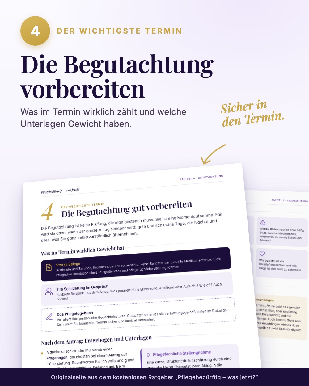 Pflegebedürftig – was jetzt? · Einblick 5